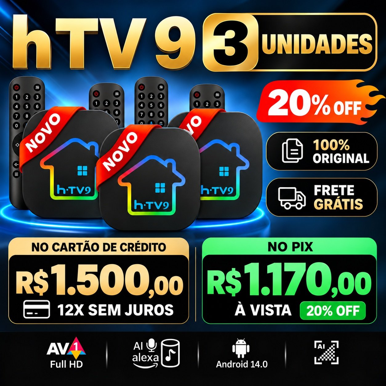 Três Unidades Htv 9